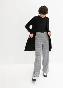 Lang bouclé-strikkejakke, bonprix
