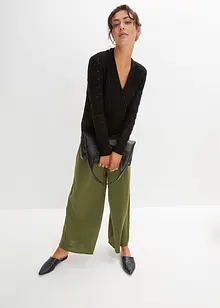 Genser med hullmønster, med fast omslag, bonprix