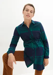 Lang mammabluse i bomullsflanell, bonprix