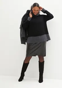 Trendy blyantskjørt i imitert skinn, bonprix