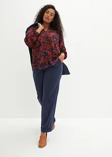 Chiffonbluse med smock-detaljer, bonprix