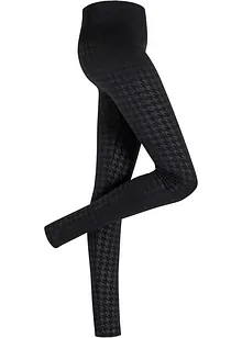 Seamless termoleggings med myk innside og houndstooth-mønster, bonprix