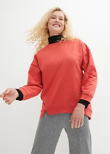 Oversized sweatshirt med splitt i nederkant, bonprix