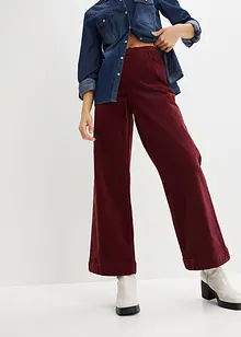 Bukse med stretch og vide ben, High Waist, bonprix