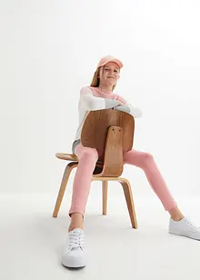 Leggings i elastisk materialmiks med økologisk bomull (3-pack), bonprix