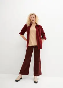 Bukse med stretch og vide ben, High Waist, bonprix