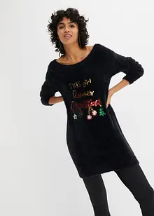 Off Shoulder-genser med julemotiv, bonprix