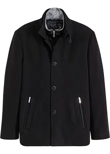 Outdoorjakke i ullstil med stormklaff, bonprix