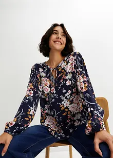 Bluse med print, av bærekraftig viskose, bonprix