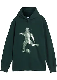 Sweatshirt med hette og print til barn, bonprix