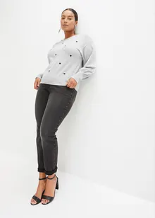 Finstrikket genser i viskosemiks, bonprix