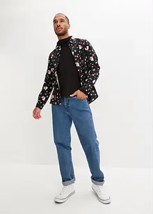 Langermet skjorte i 100% bomull med juleprint, Slim Fit, bonprix