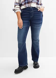 Stretch-termojeans med myk innside og myk børstet overflate, Bootcut, bonprix