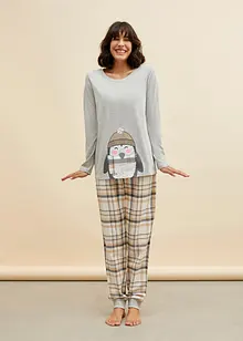 Pyjamas med flanellbukse, bonprix