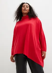 Oversized ponchogenser med rullekrage og asymmetrisk passform, bonprix