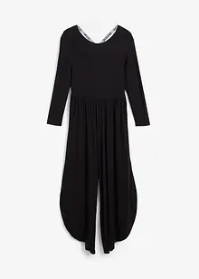 Trenings-jumpsuit med utringning på ryggen, vide ben, bonprix