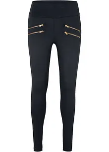 Leggings med komfortlinning og dekorative glidelåser, bonprix