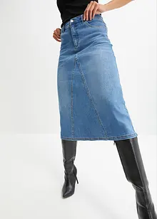 Stretch-jeansskjørt, High Waist, bonprix