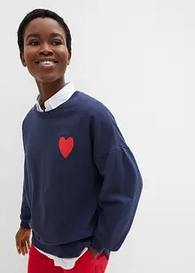 Oversized sweatshirt i økologisk bomull, bonprix