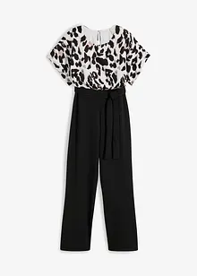 Jumpsuit med print og omslag, bonprix