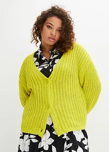 Grovstrikket kort cardigan, bonprix