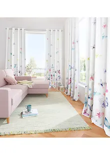 Mikrofiber-gardin med sommerfugl-print (1-pack), bonprix