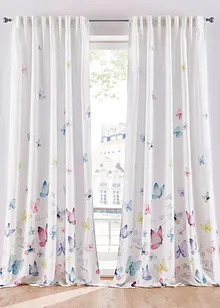 Mikrofiber-gardin med sommerfugl-print (1-pack), bonprix