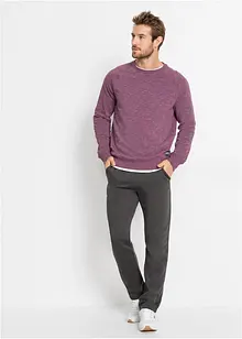 Innvendig flosset joggebukset med rett nederkant, bonprix