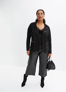 Bikerjakke i jersey i viskosemiks, bonprix