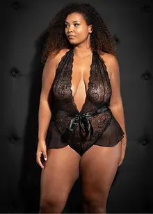 Body med fransk åpning av blonde, bonprix