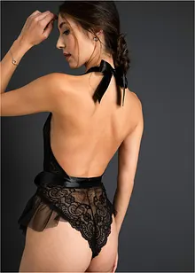 Body med fransk åpning av blonde, bonprix