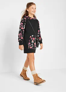 Sweatkjole i 100% bomull for barn, bonprix
