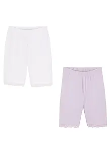 Sykkelbukse med økologisk bomull (2-pack), bonprix