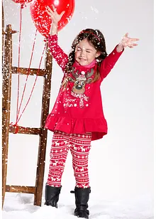 Langermet topp og leggings i 100% økologisk bomull (2-delt sett), bonprix