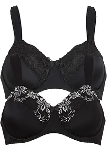 Spile-BH med vatterte skulderbånd (2-pack), bonprix