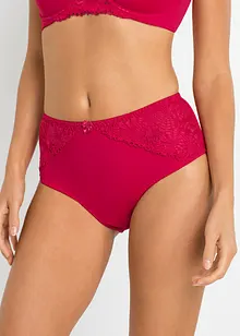 Høy truse med blonder (2-pack), bonprix