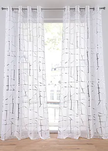 Gardin med folieprint (2-pack), bonprix