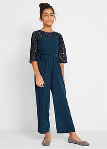 Jumpsuit med blonde, bonprix