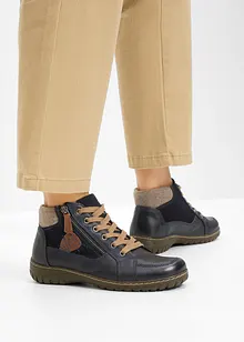 Komfort-snøreskoletter i skinn og behagelig bredde, bonprix