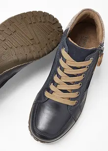 Komfort-snøreskoletter i skinn og behagelig bredde, bonprix