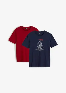 T-shirt (2-pack) av økologisk bomull, bonprix