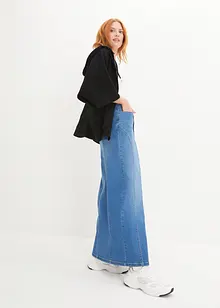 Jeansskjørt, Low Waist, komfortlinning, bonprix