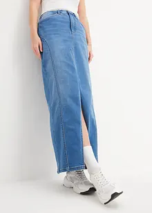 Jeansskjørt, Low Waist, komfortlinning, bonprix