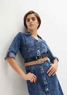 Belte med 2 utbyttbare spenner (2-pack), bonprix