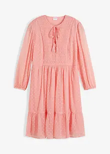 Chiffon-kjole med struktur, bonprix