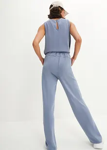 Ultrasoft trenings-jumpsuit av scuba, vide ben, hurtigtørkende, bonprix