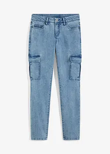 Straight cargojeans med vasket look, bonprix