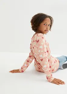 Langermet shirt av økologisk bomull for barn (3-pack), bonprix