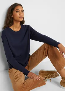 Strikket genser med rund hals, bonprix