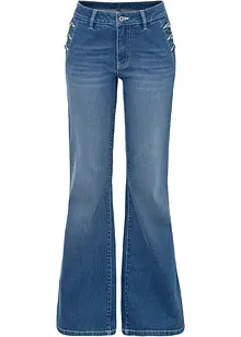 Bootcut-jeans Mid Waist, økologisk bomull, bonprix
